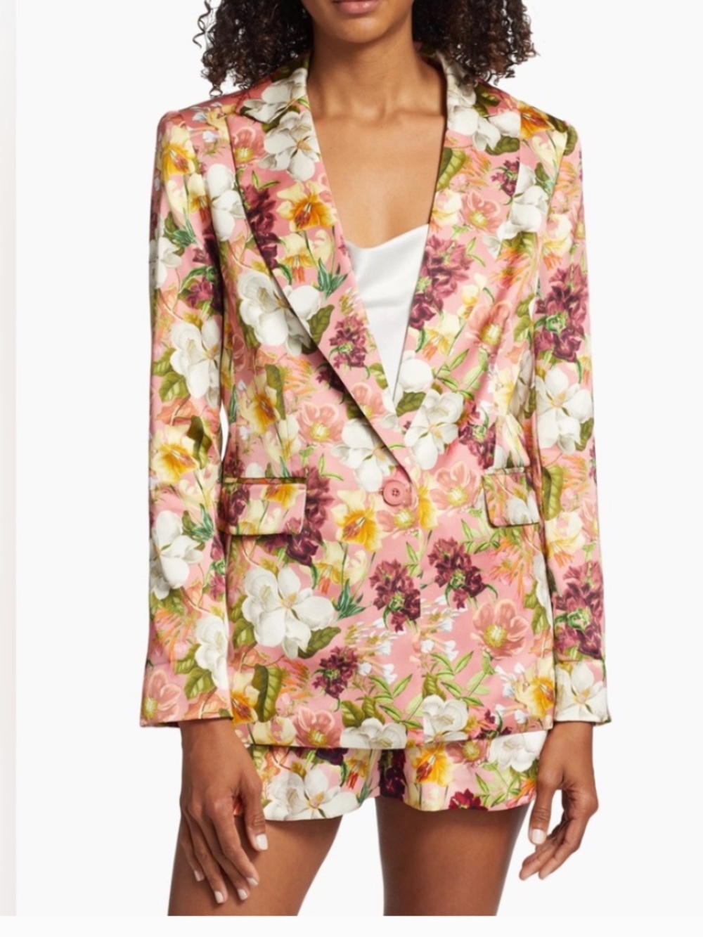 NWT! Alice + Olivia Justin Blazer with Vibrant Floral print Size 2 Retail: $595